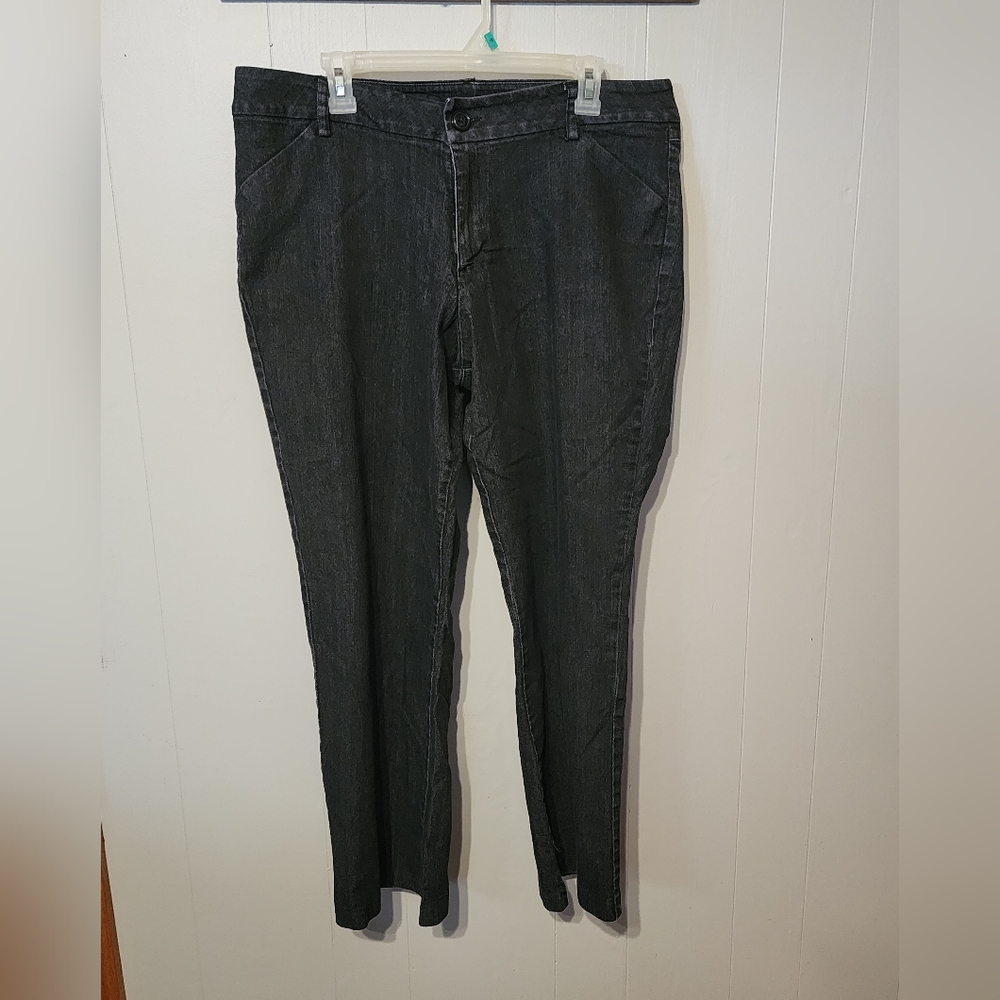 Lee Pants Size 18 Short Black Modern Series Curvy Fit Plus A718